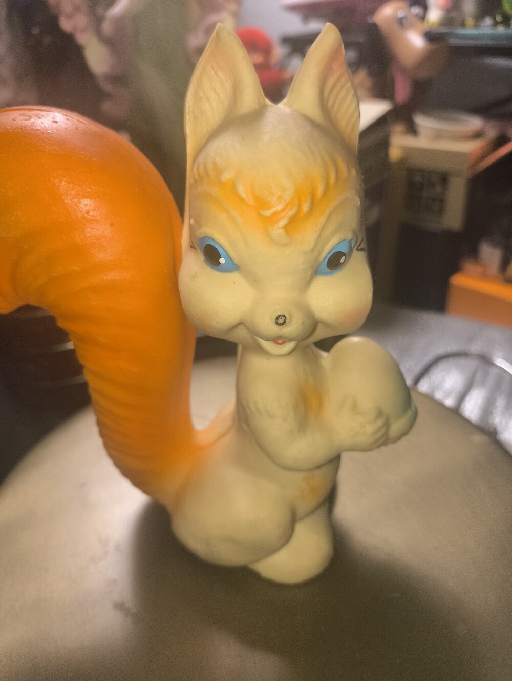 Vintage Squeaky Toy Squirrel.